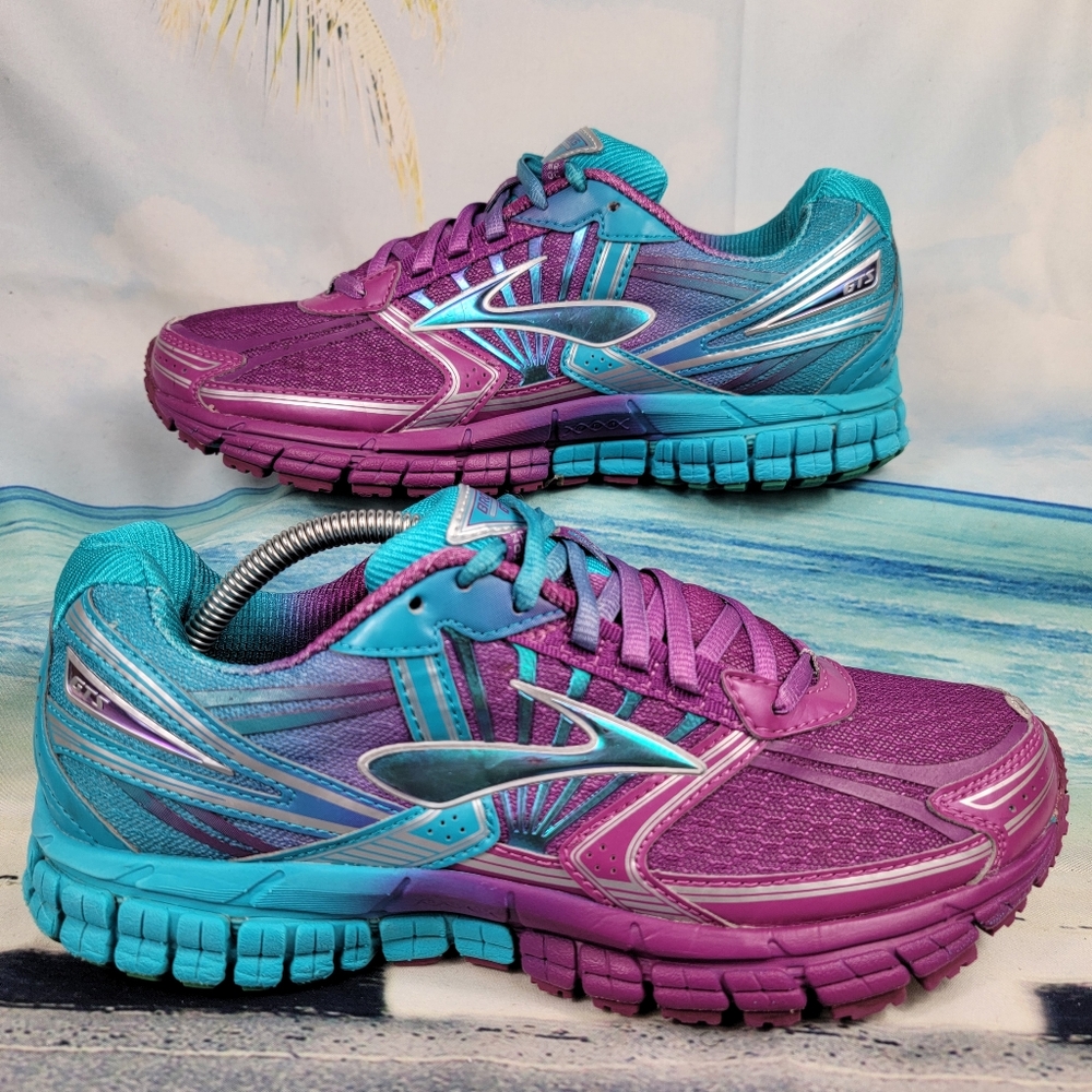 Brooks Women's Purple and Teal Gradient Running Shoes